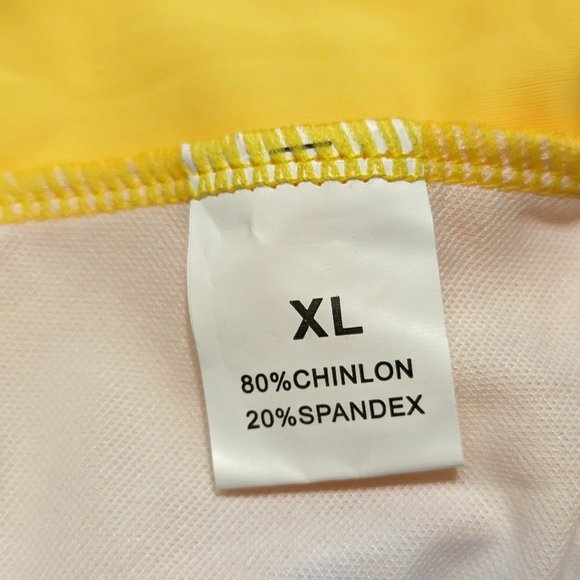 NWT * Ruffle High Waist Swimsuit Bikini Push Up w Tropical Print - Picture 3 of 3